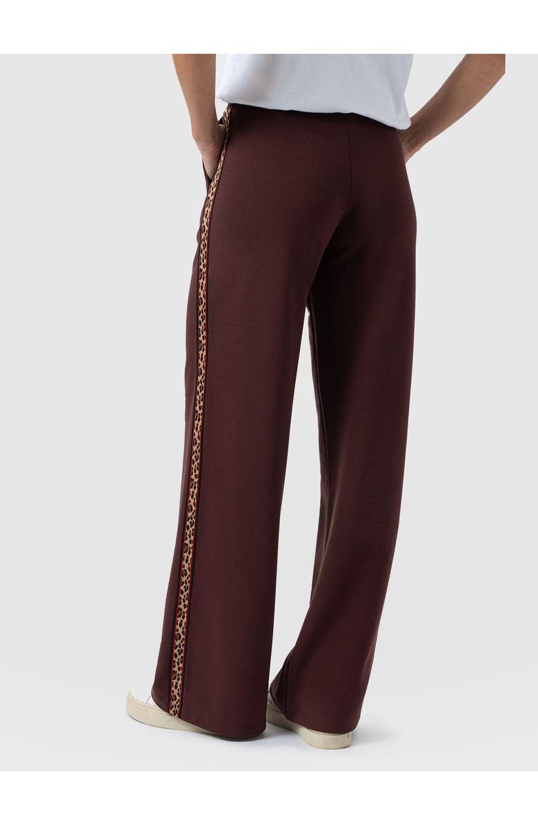 Saint + Sofia Victory Straight Leg Pant, Alternate, color, Maroon Leopard