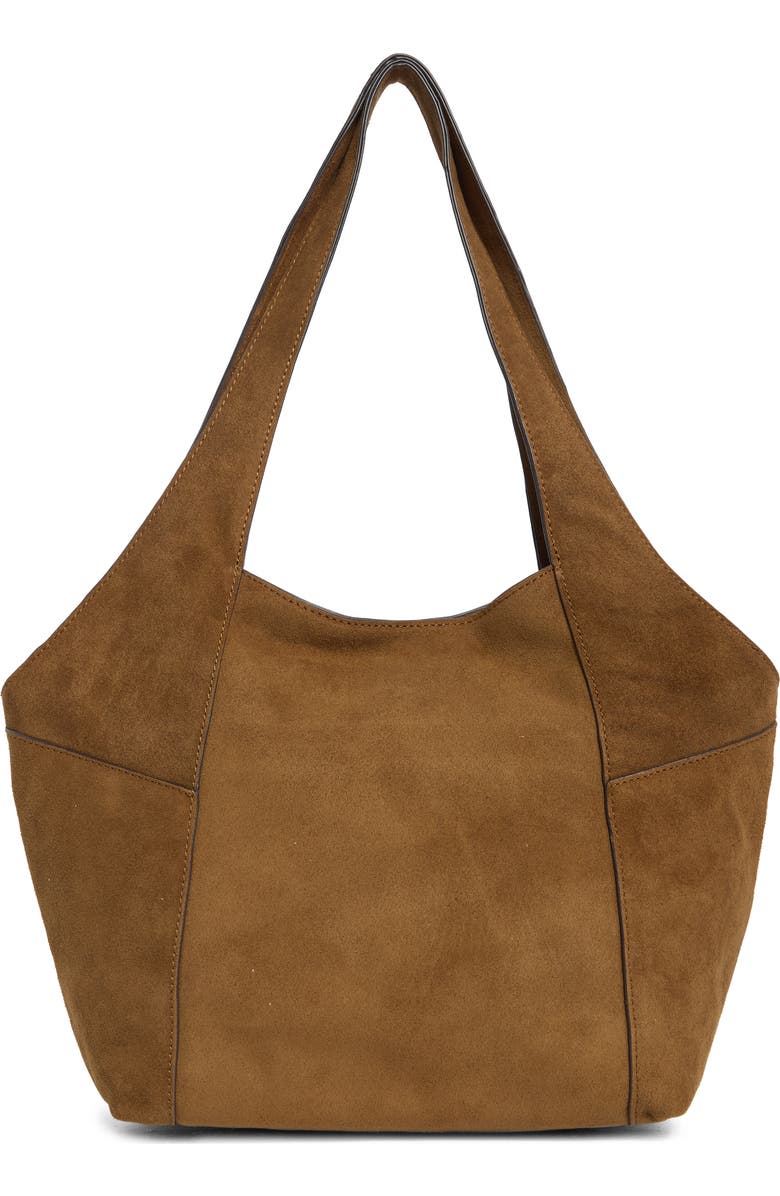 rag & bone Small Brayton Suede Shopper, Alternate, color, Golden Brown