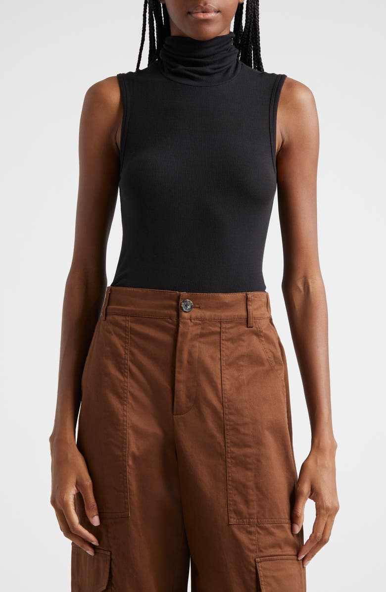 ATM Anthony Thomas Melillo Rib Sleeveless Turtleneck Top, Main, color,