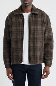 FRAME Insulated Check Wool Tweed Jacket