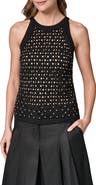 Donna Karan New York Hotfix Cotton Blend Sweater Vest