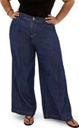City Chic Tilly High Waist Wide Leg Jeans