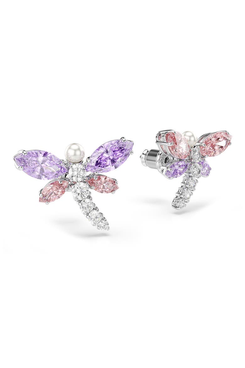 x Ariana Grande Multicolor Crystal Stud Earrings, Main, color, SILVER/ MULTI