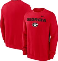 Nike Men's Nike Red Georgia Bulldogs Primetime Primary Stack Pullover Sweatshirt