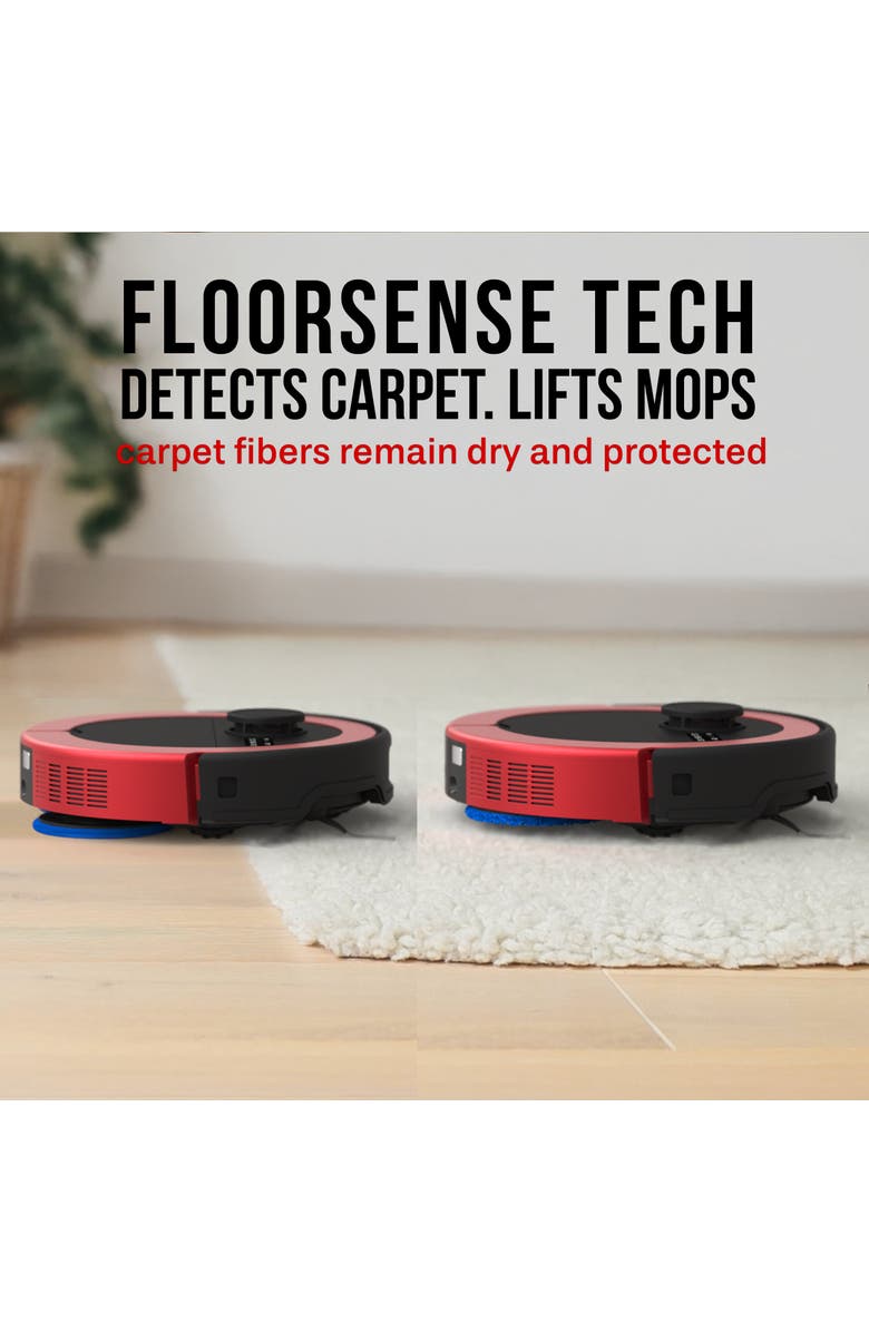 BOBSWEEP Maxim All-in-One Robot Vacuum & Auto-Lift DualSpin Mop, Alternate, color, Imperial Red