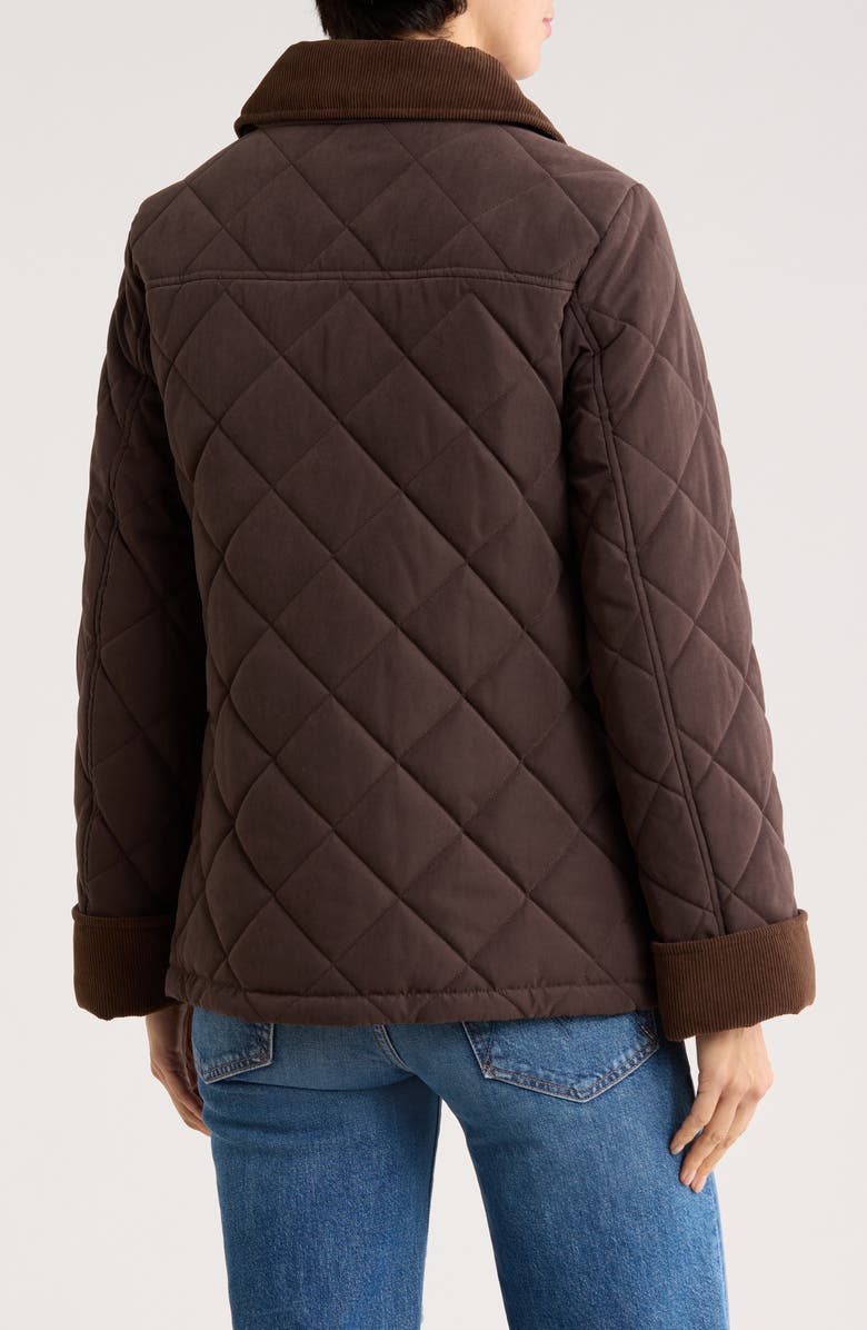 Lucky Brand Hunting Diamond Quilted Jacket, Alternate, color, Dark Brown