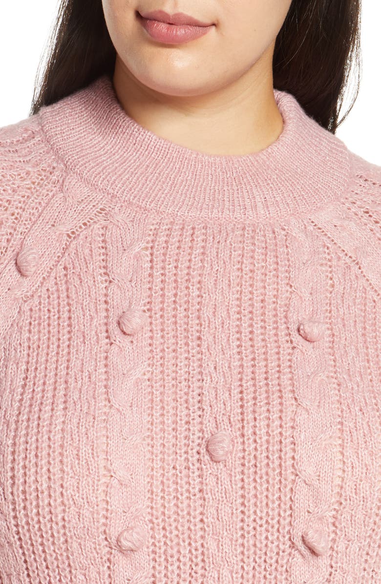 Single Thread Textured Pom Sweater, Alternate, color,