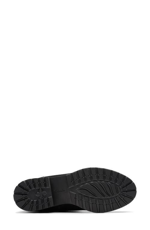 Clarks ® Nissini Burnished Leather Slouch Boot In Black