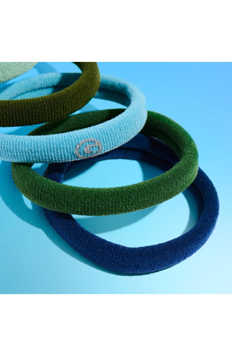 Gimme Beauty Any Fit Hair Bands, Damage Free Hair Ties Made with Seamless Microfiber Elastics, Alternate, color, Green