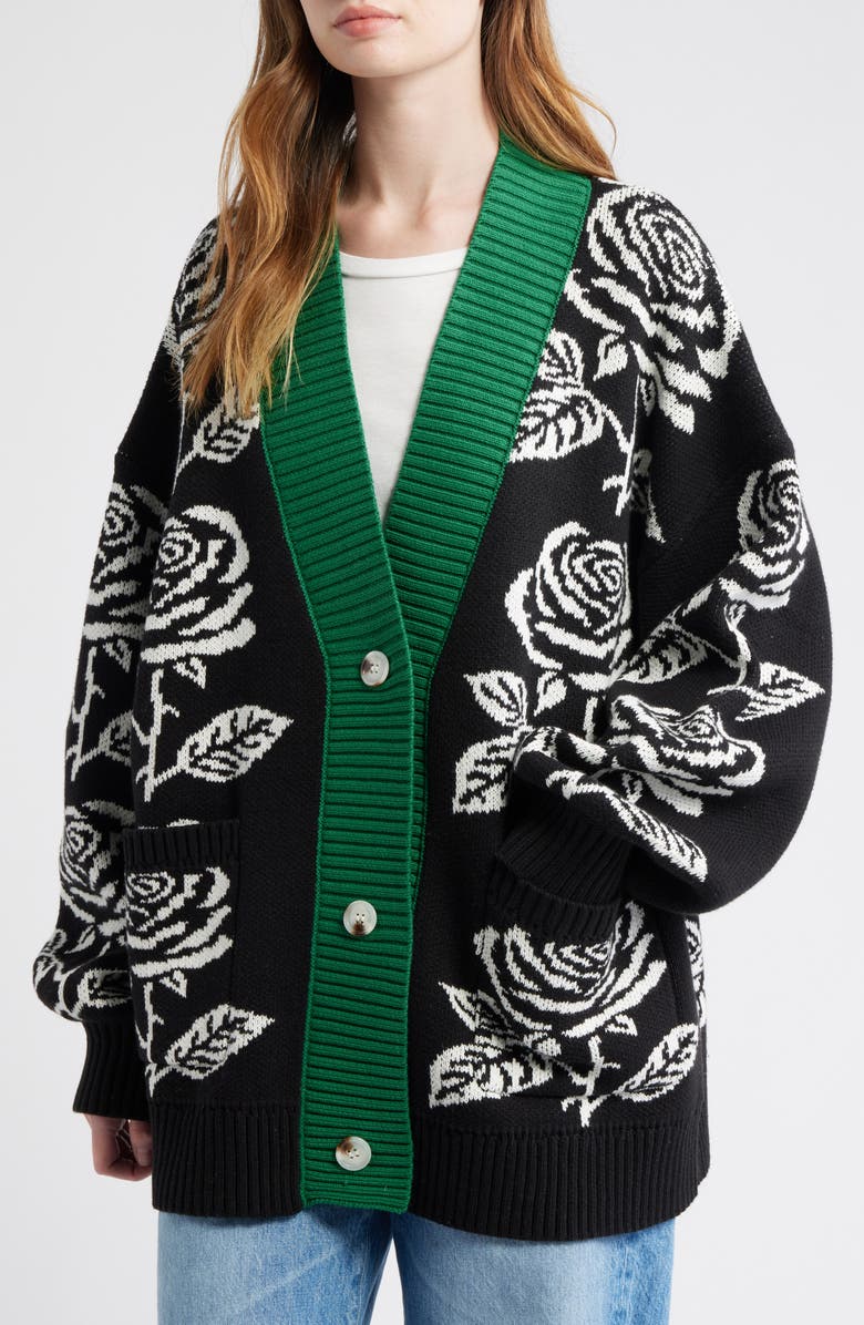 Dressed in Lala Rose Oversize Cotton Blend Cardigan, Alternate, color,