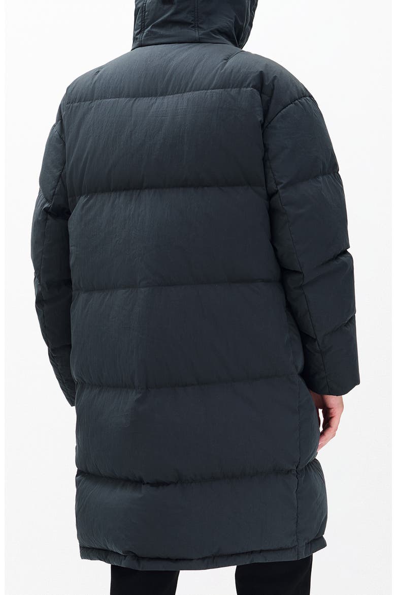 Victor Down & Feather Fill Cotton Blend Coat, Alternate, color, BLACK
