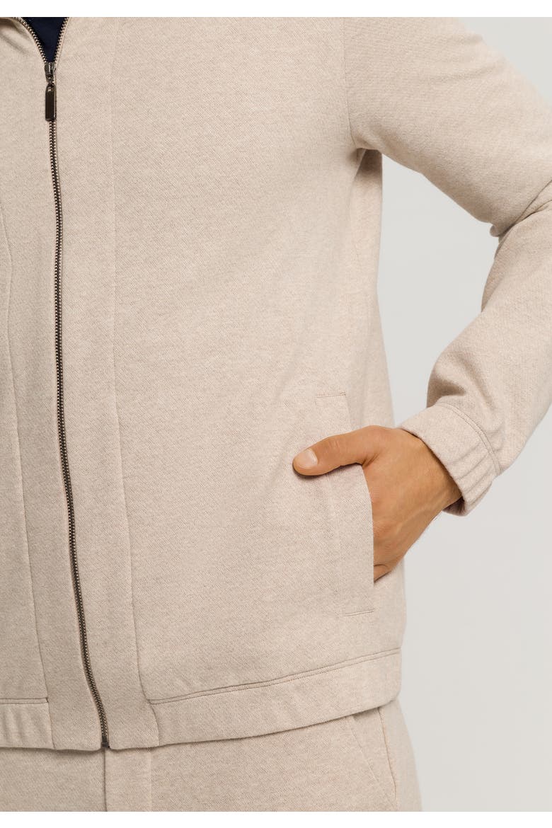 Cozy Living  Organic Cotton Zip-Up Jacket, Alternate, color, Camel Melange