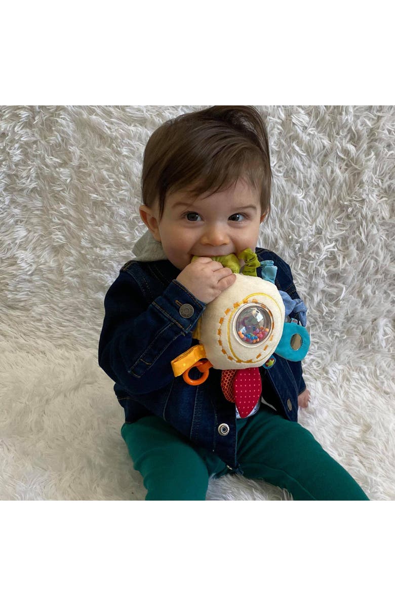 HABA Teether Cuddly Rainbow Round - Sensory Toys for Babies 6 Months+, Rattle & Baby Crawling Toys for Tummy Time, Baby Teether, Alternate, color, Multi