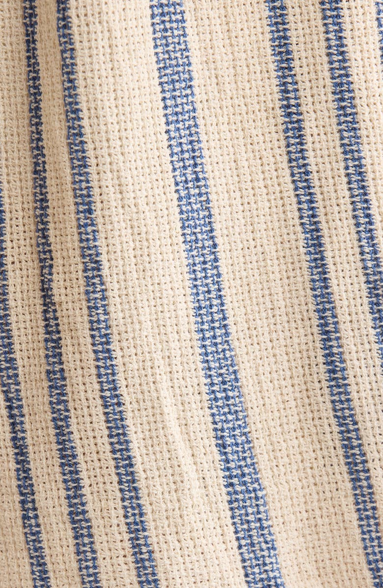 Elan Stripe Cotton Drawstring Shorts, Alternate, color, Beige/ Blue Stripe