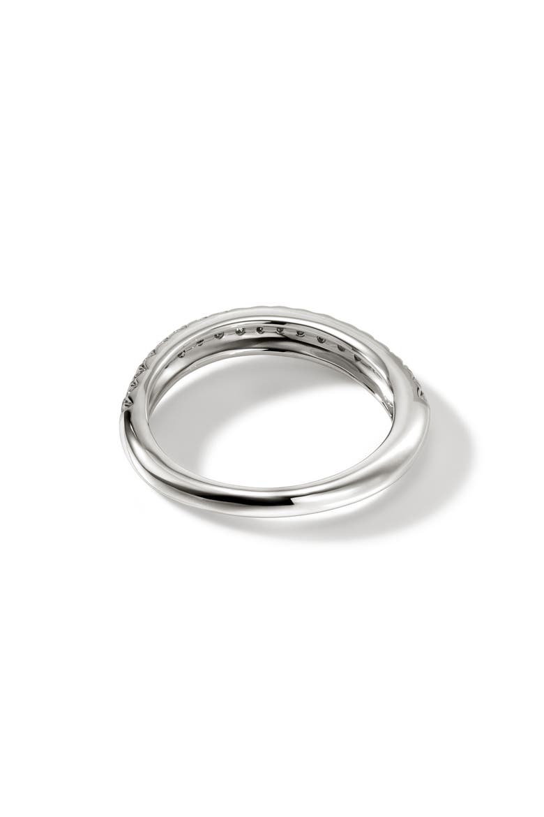Surf Pavé Diamond Band Ring, Alternate, color, SILVER