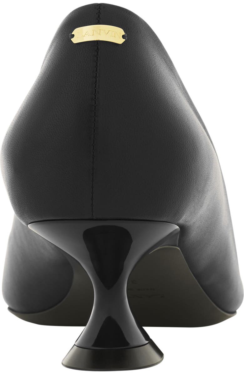 Lanvin Midnight Step Pump In Leather, Alternate, color, Noir
