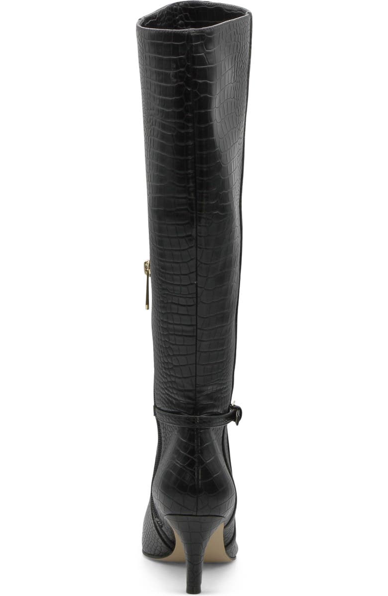 Charles by Charles David Arlie Pointed Toe Knee High Boot, Alternate, color, Black-Croc