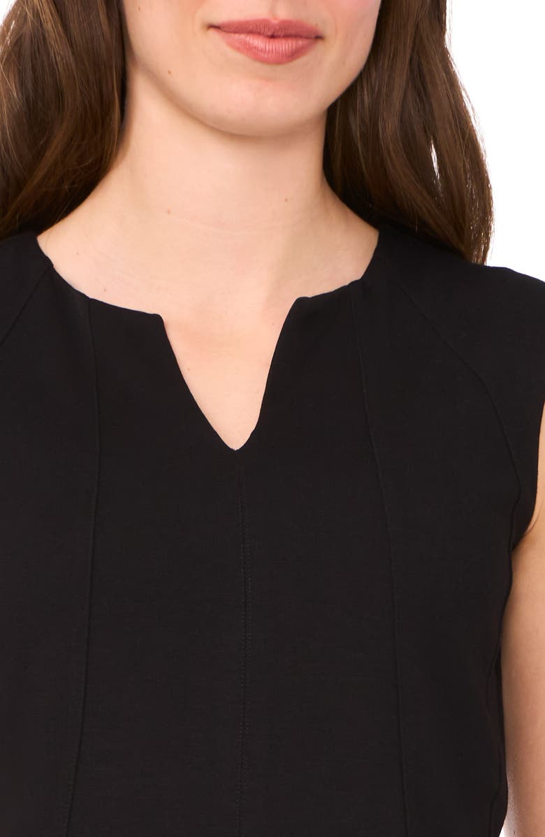 Halogen<sup>®</sup> Seamed Notch Neck Ponte Shell, Alternate, color, Rich Black 060