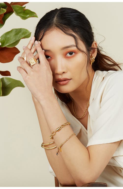 Lady Grey Rope Chain Bracelet In Gold