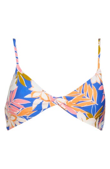 Volcom Hot Tropics Crop Bikini Top In True Blue