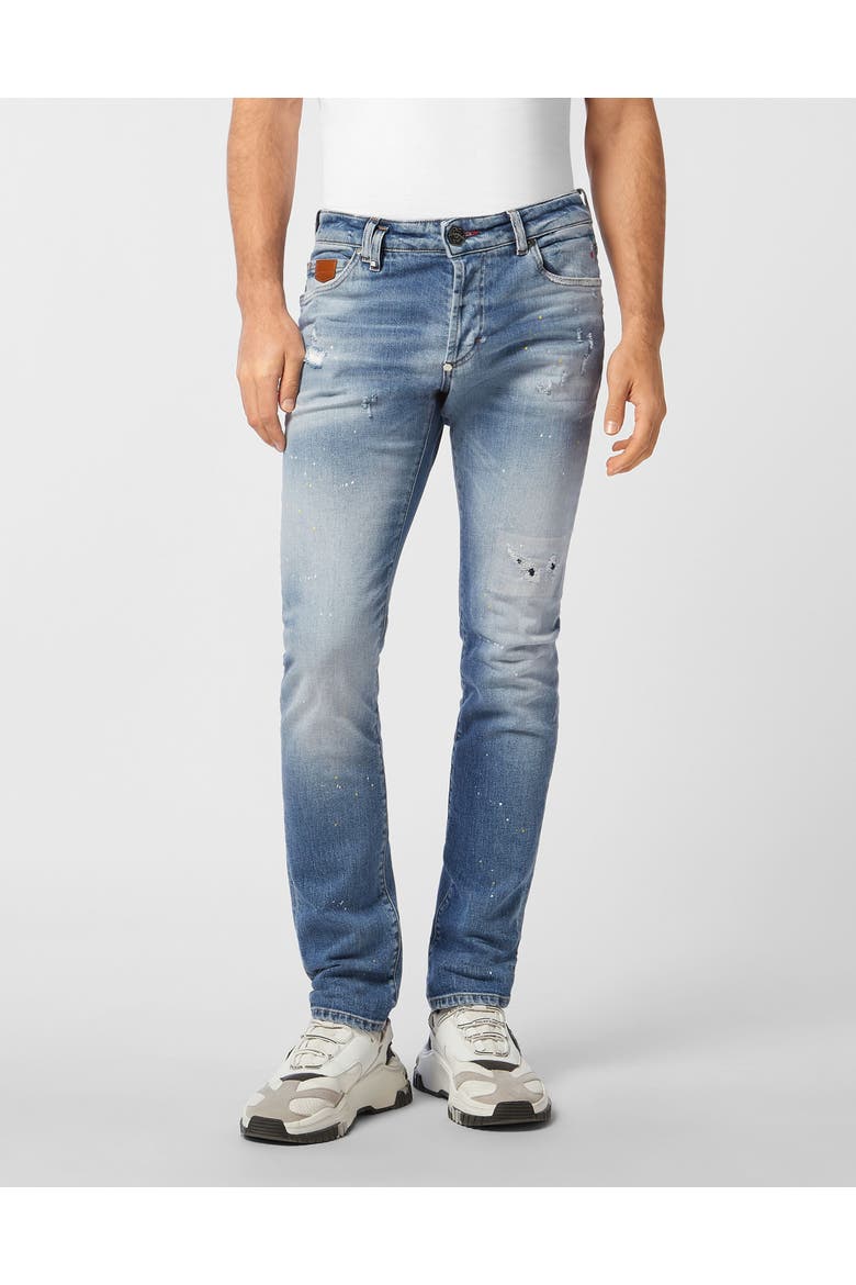 Jeans Super Straight Cut Men, Main, color, Nice