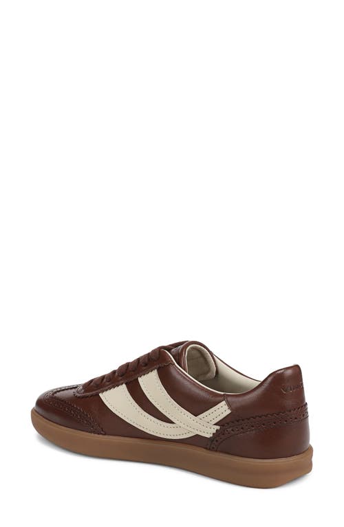 Vince Oasis Brogue Sneaker In Burgundy