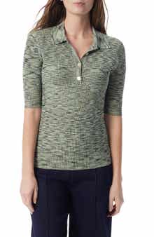 DO by Dee Ocleppo Cleo Space Dye Rib Polo Sweater