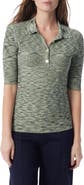 DO by Dee Ocleppo Cleo Space Dye Rib Polo Sweater