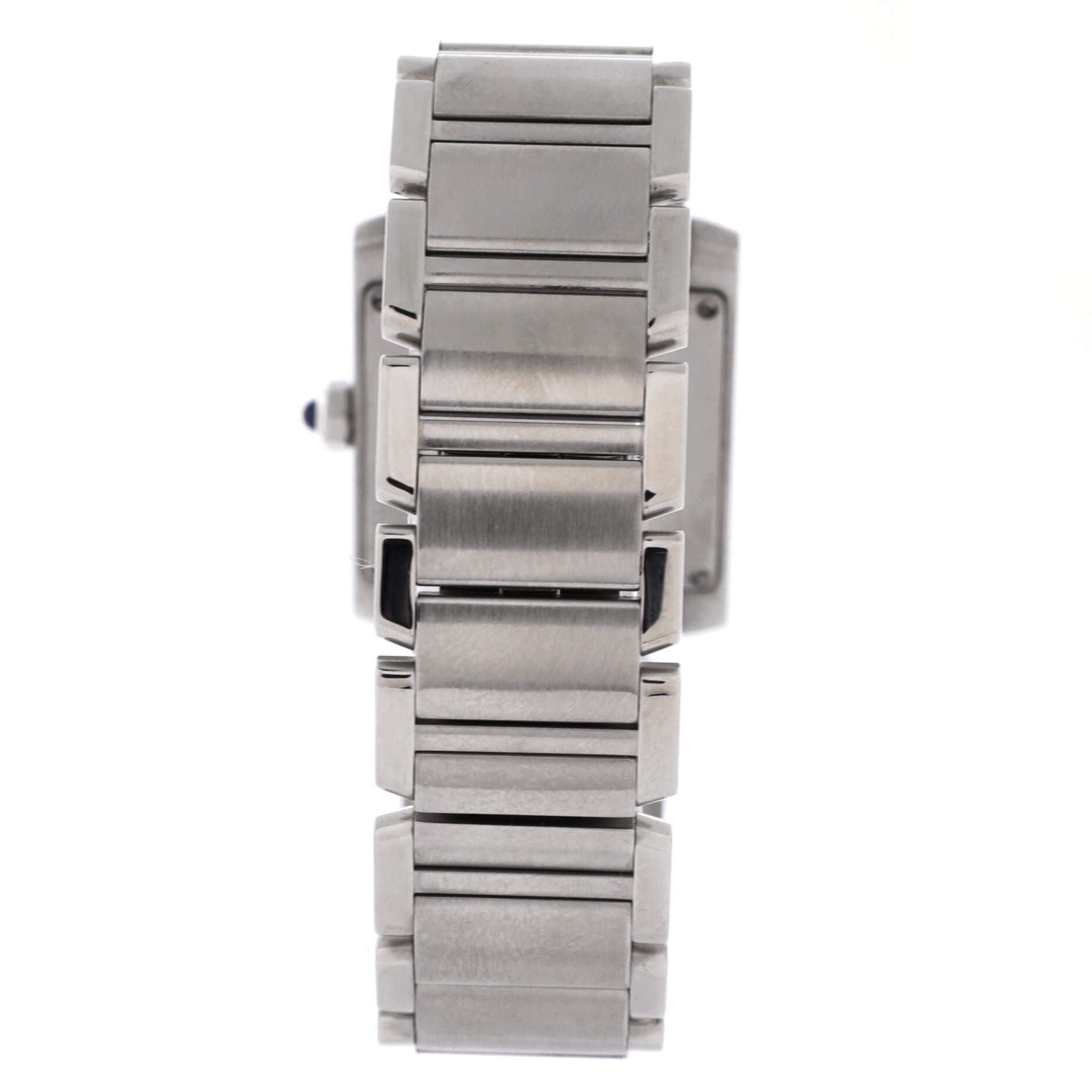 Tank Francaise Quartz Watch Stainless Steel with Diamond Markers 25, Alternate, color, Metallic Silver