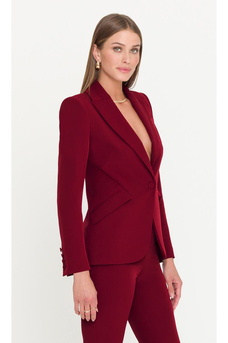 Vera Crepe Blazer, Alternate, color, Crimson