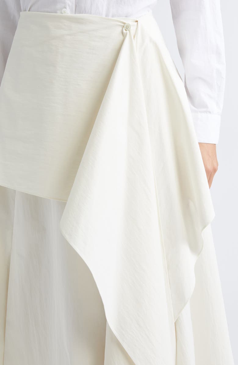 EENK Layered Cotton & Nylon Skirt, Alternate, color, Ivory