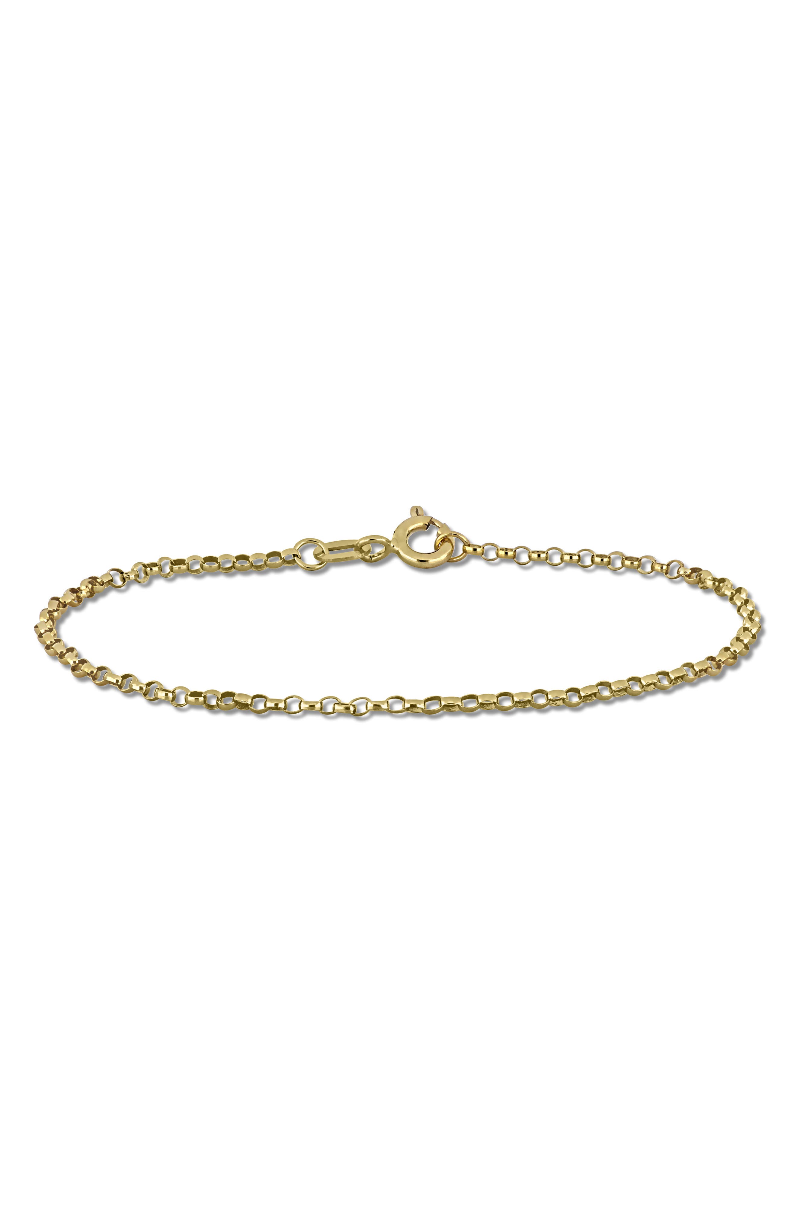 DELMAR Rolo Link Chain Bracelet, 0.65mm
