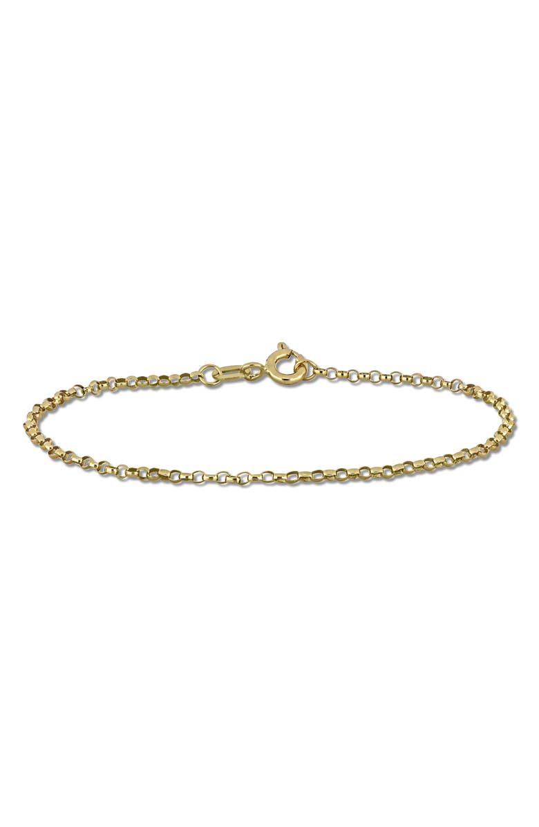 DELMAR Rolo Link Chain Bracelet, 0.65mm, Main, color, 