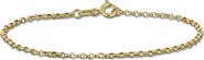 DELMAR Rolo Link Chain Bracelet, 0.65mm