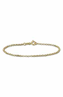 DELMAR Rolo Link Chain Bracelet, 0.65mm