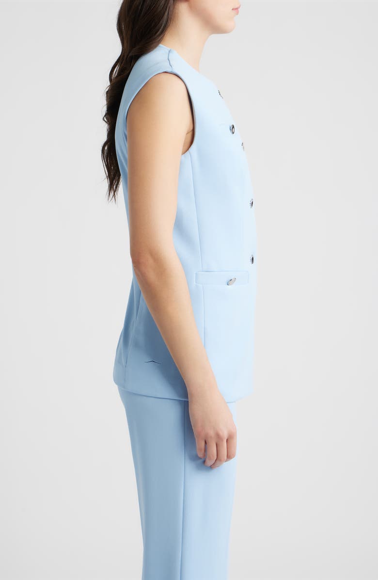 Anne Klein Button-Up Four-Pocket Vest, Alternate, color, Lakeshore
