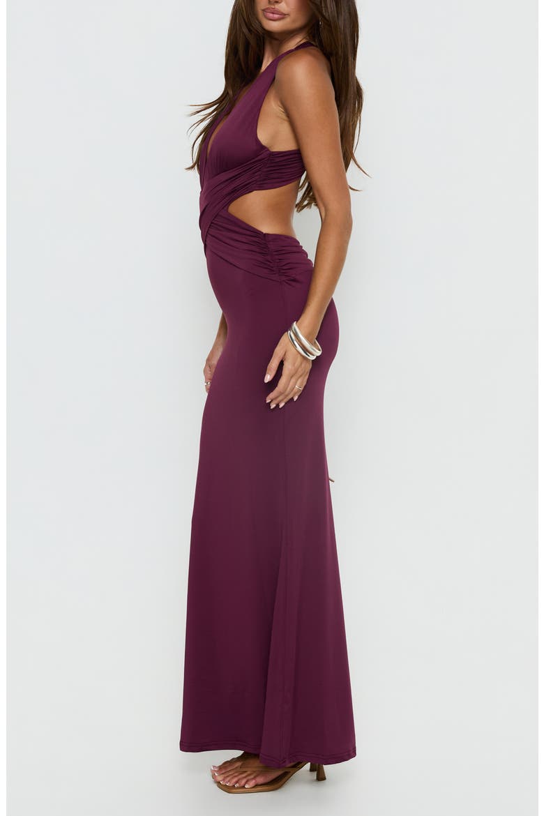 Bambia Cutout Sleeveless Gown, Alternate, color, PURPLE