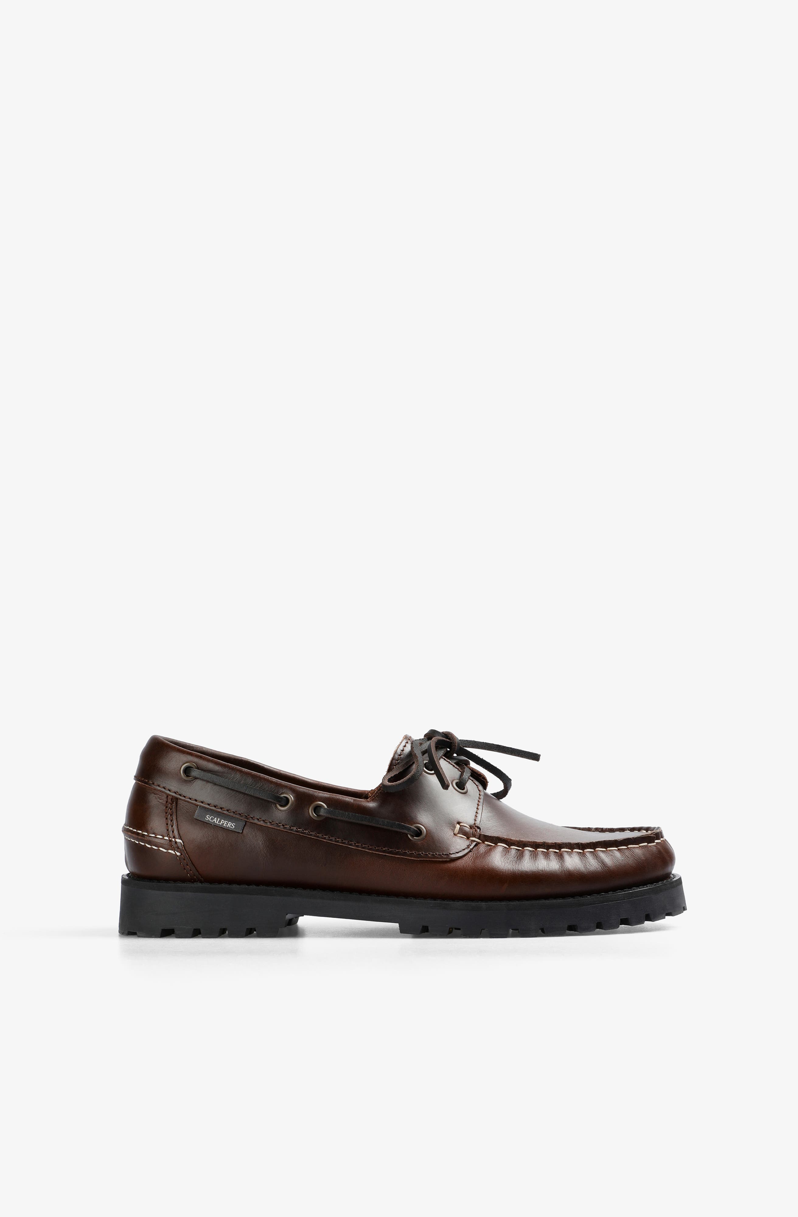Scalpers Dan 2 Boat Shoes, Main, color, Darkbrown