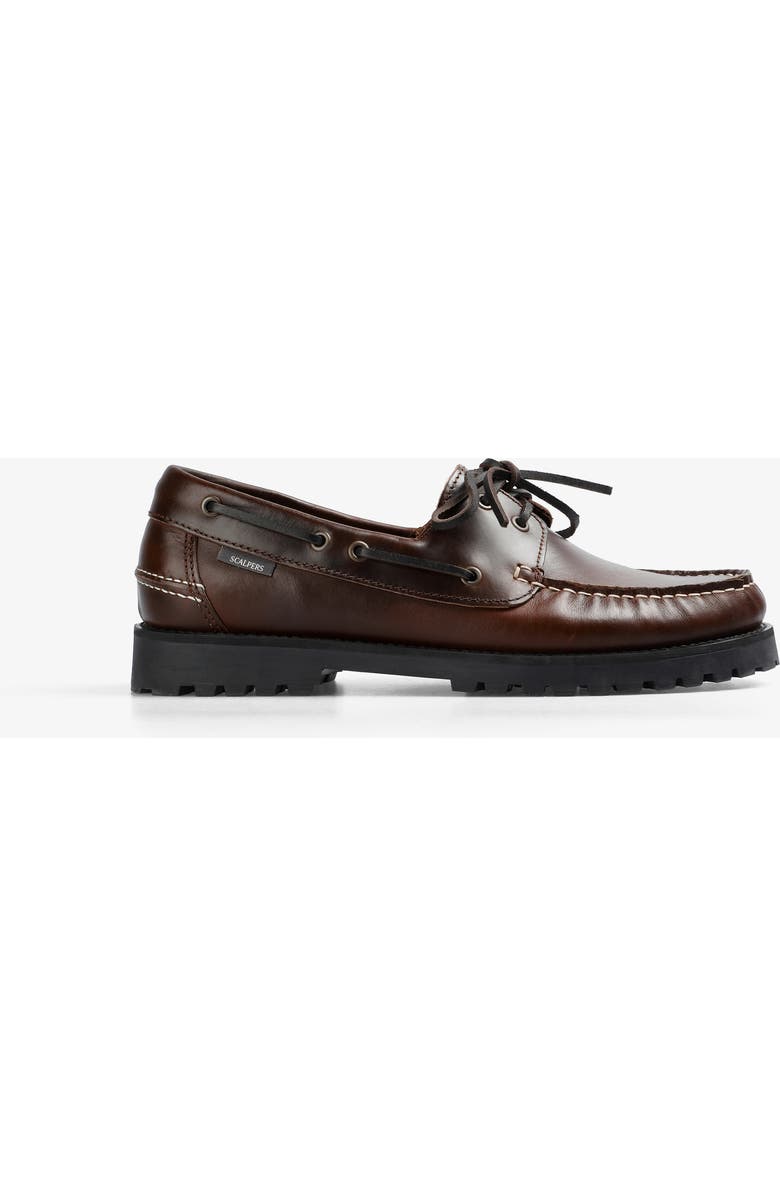 Scalpers Dan 2 Boat Shoes, Main, color, Darkbrown