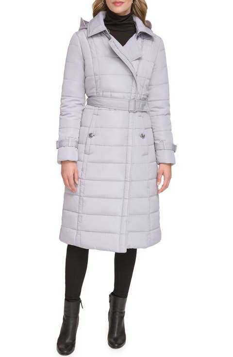Quilt Trench Puffer Jacket