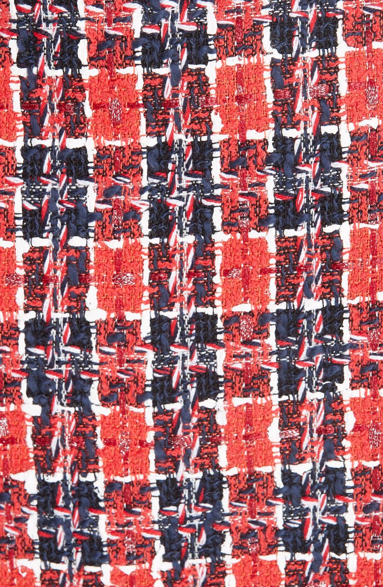 Gucci Tiger Button Tweed A-Line Skirt, Alternate, color, 
