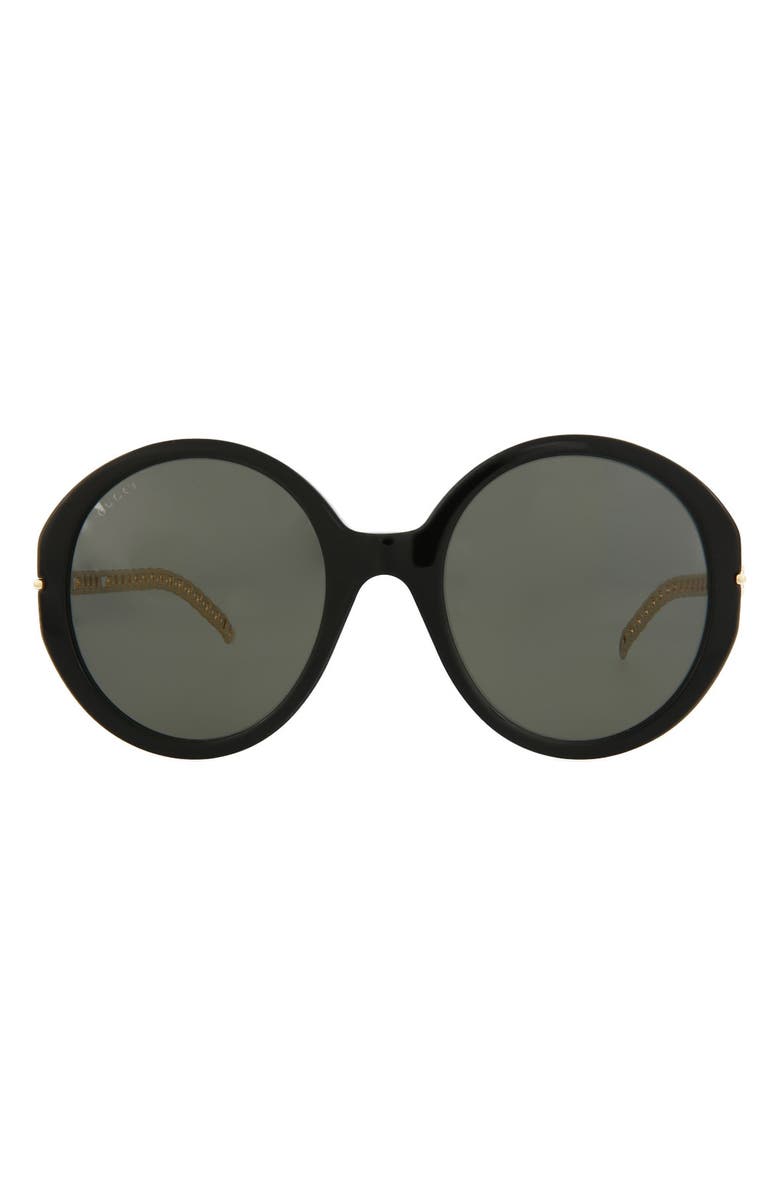 Gucci 56mm Oversize Round Sunglasses, Main, color, 