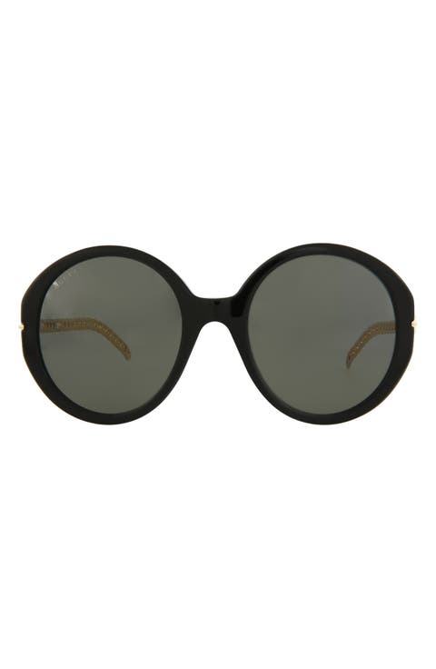 56mm Oversize Round Sunglasses