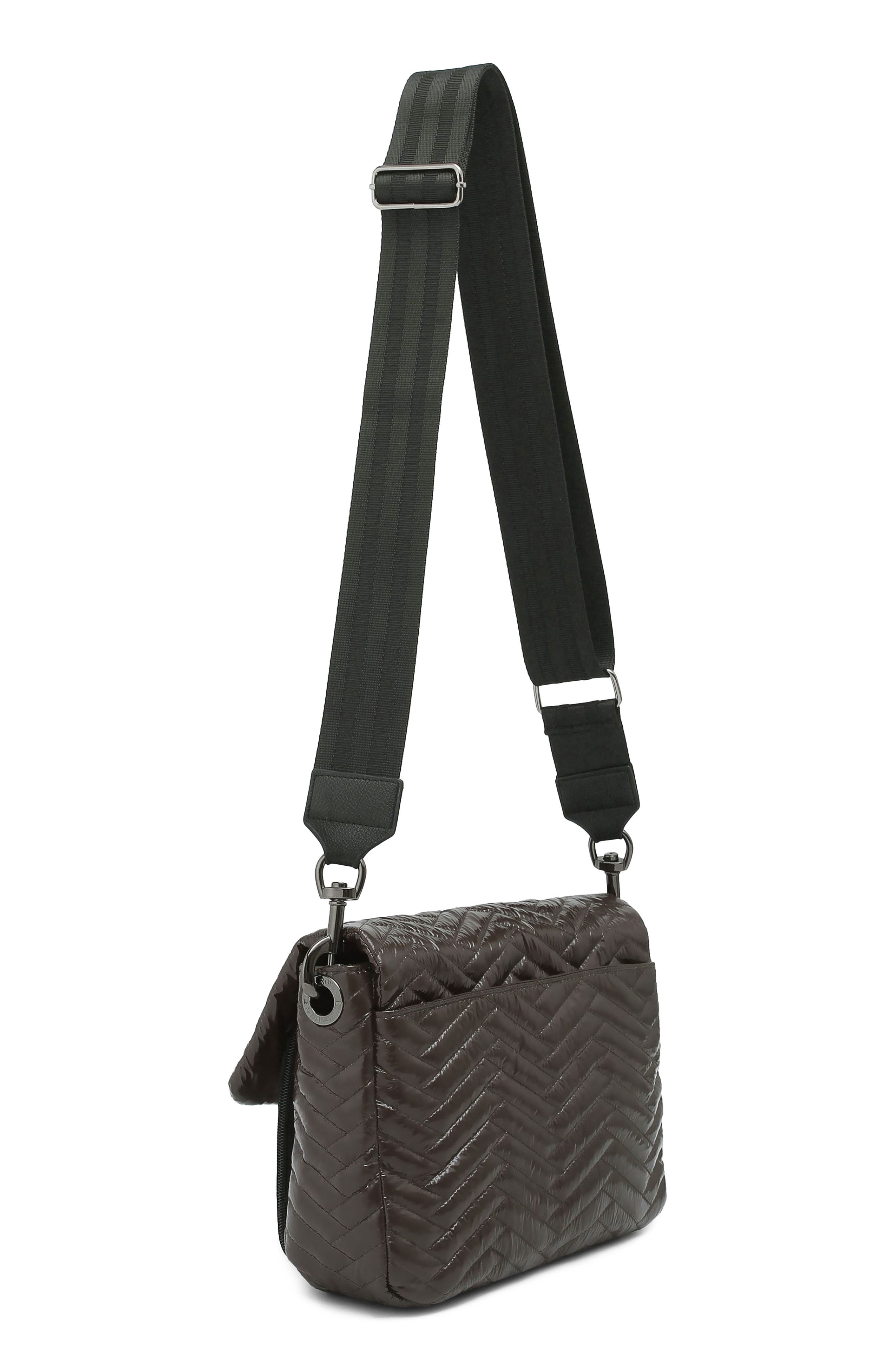 The Muse Moto Quilted Shoulder Bag, Alternate, color, GLOSSY CHOCOLATE