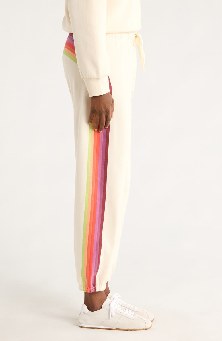 Marine Layer Cloud Nine Cotton Blend Fleece Joggers, Alternate, color, Antique White