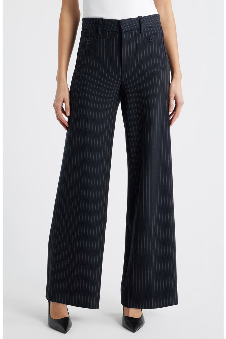 The Modernist Patch Pocket Pinstripe Pants, Main, color, NAVY PINSTRIPE