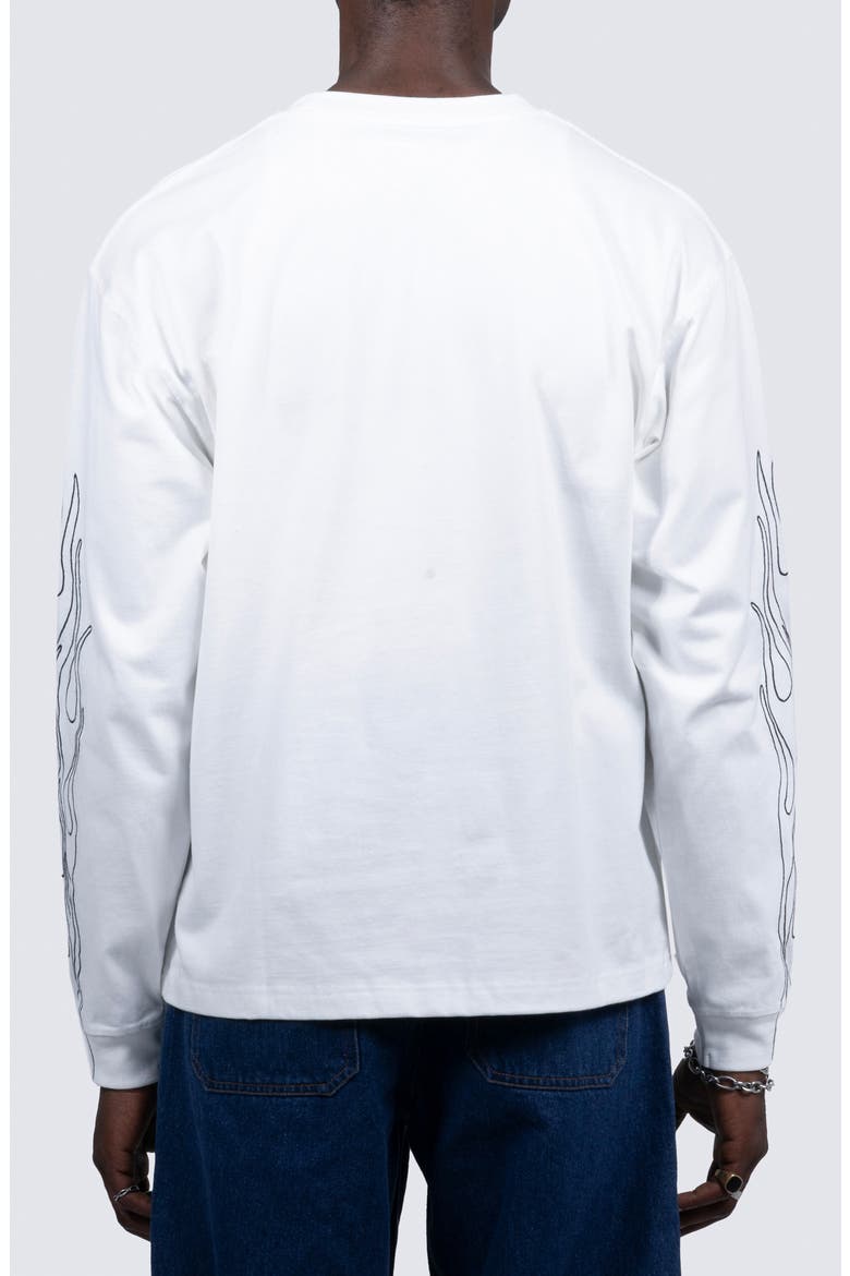 Fiery Heavyweight Cotton Logo T-Shirt, Alternate, color, WHITE