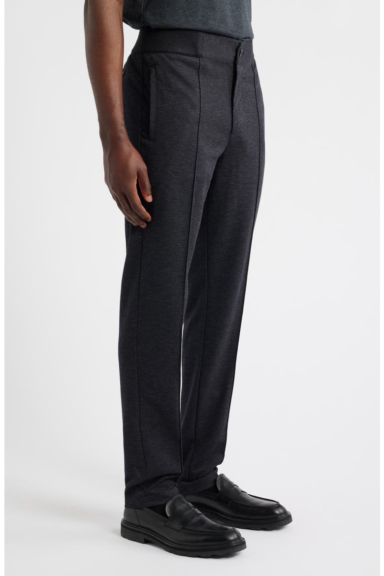 Soft Touch Pintuck Knit Pants, Alternate, color, BLACK