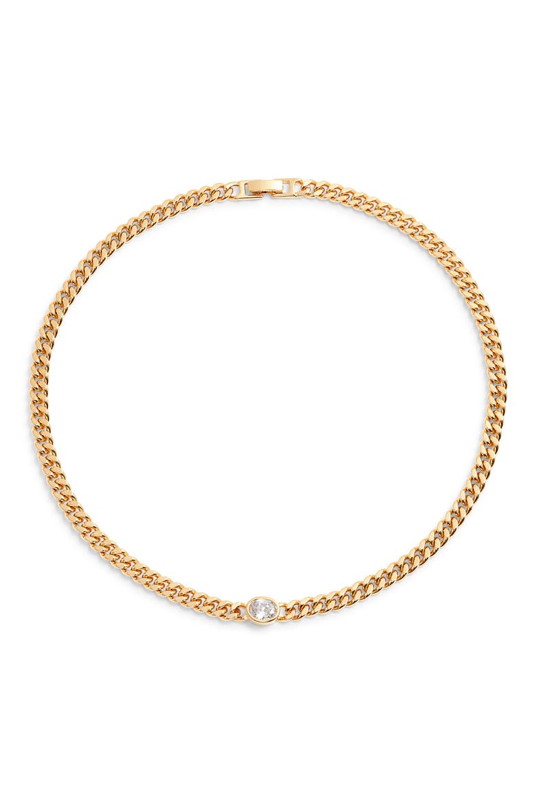Nicolette Curb Chain Necklace, Main, color, GOLD