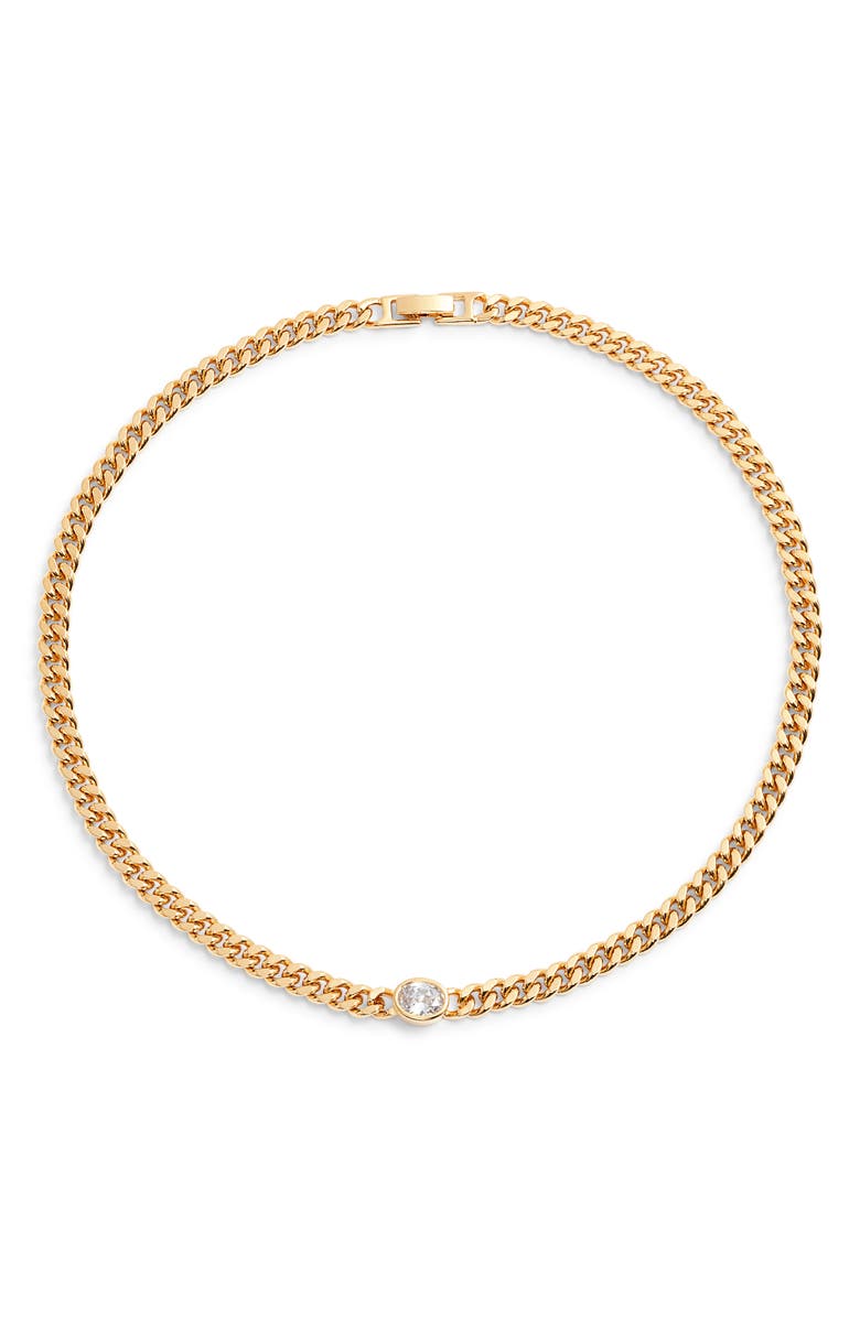 Child of Wild Nicolette Curb Chain Necklace, Main, color, Gold